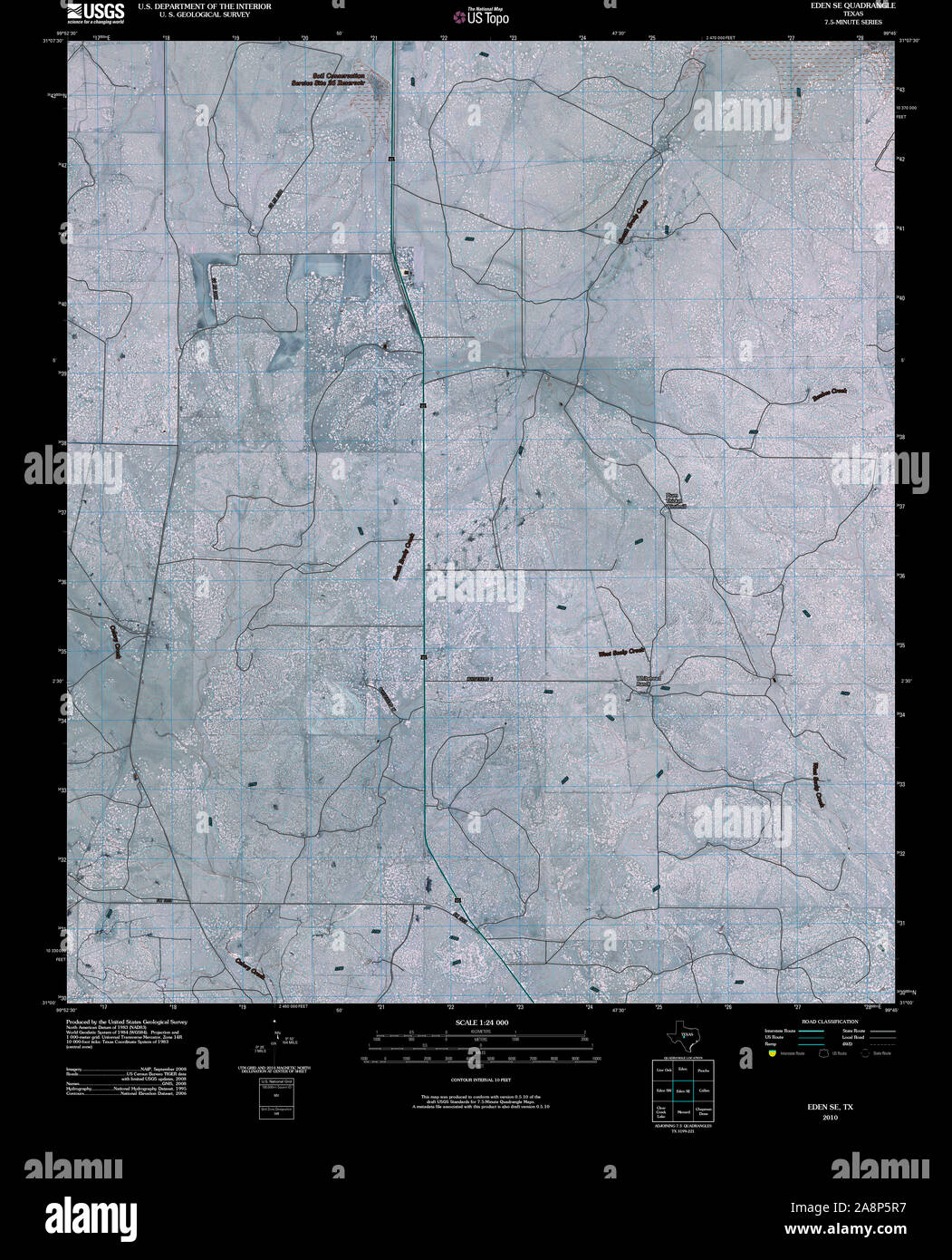Eden texas map hires stock photography and images Alamy