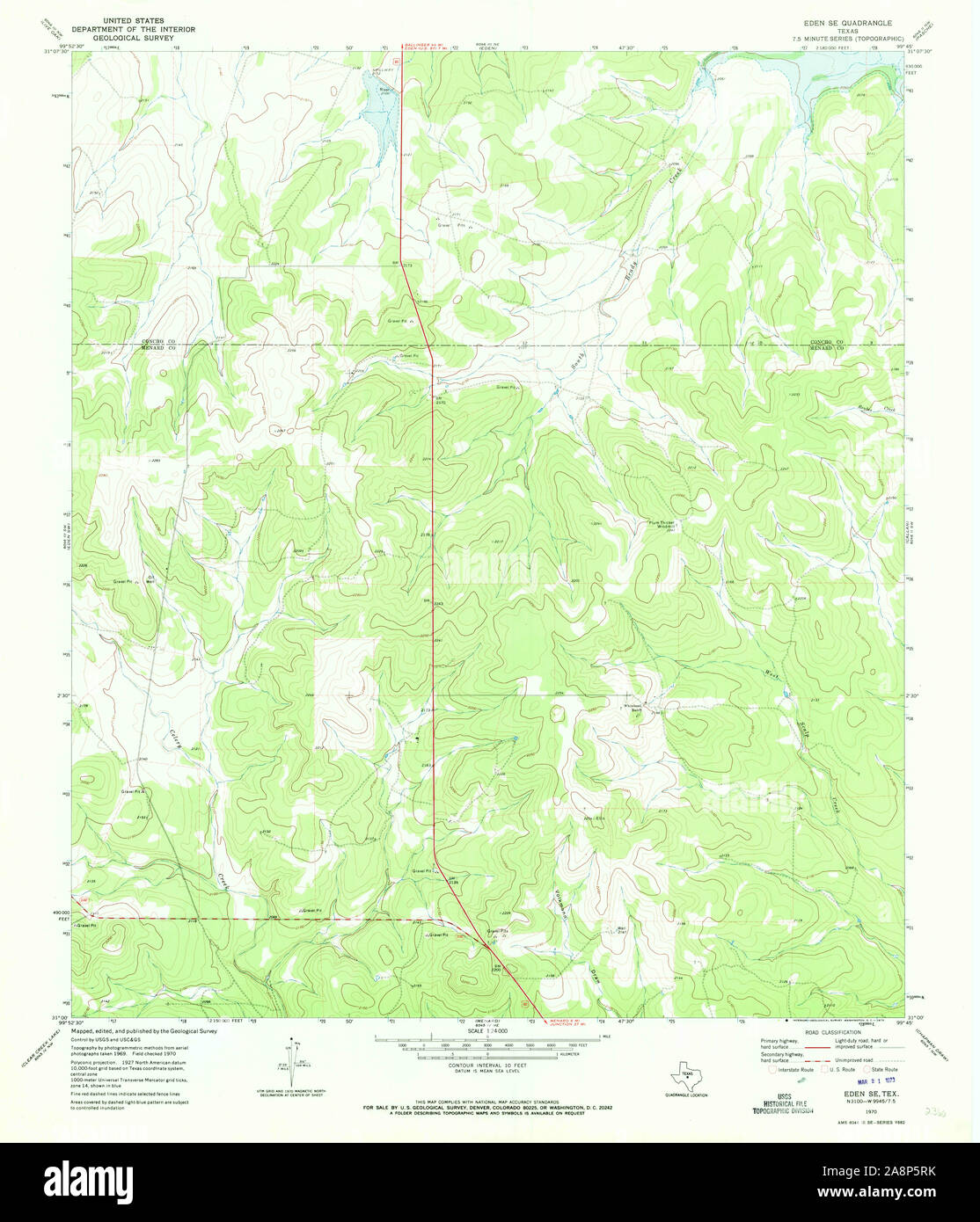 Eden texas map hires stock photography and images Alamy