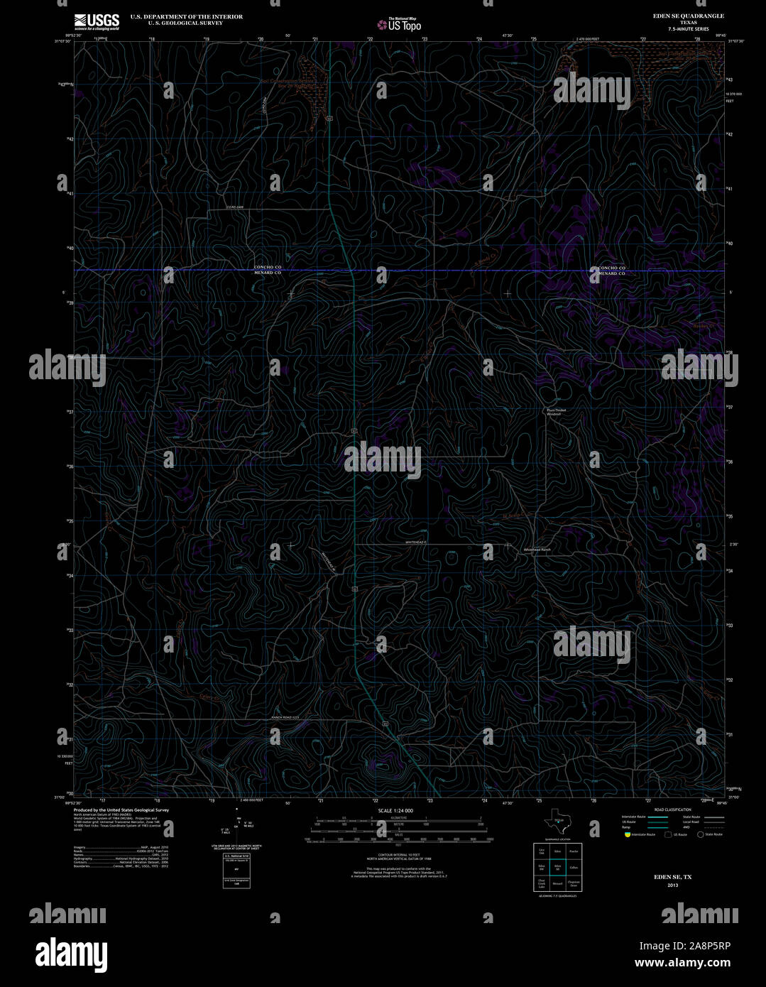 Eden texas map hires stock photography and images Alamy