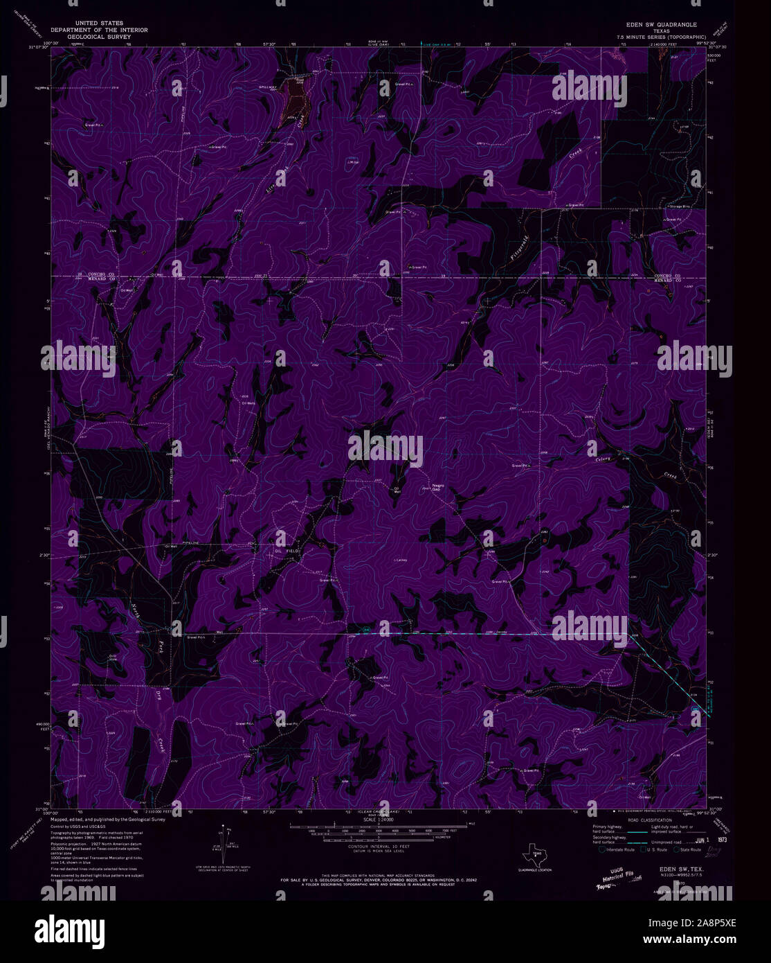 Map of eden texas hires stock photography and images Alamy