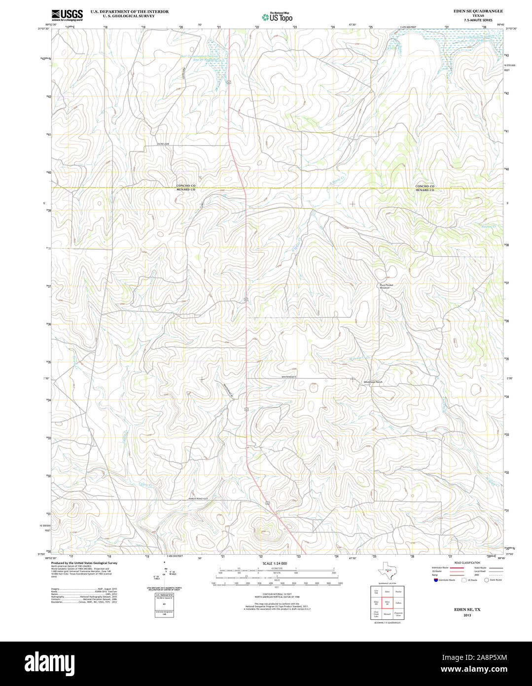 Eden texas map Cut Out Stock Images & Pictures Alamy