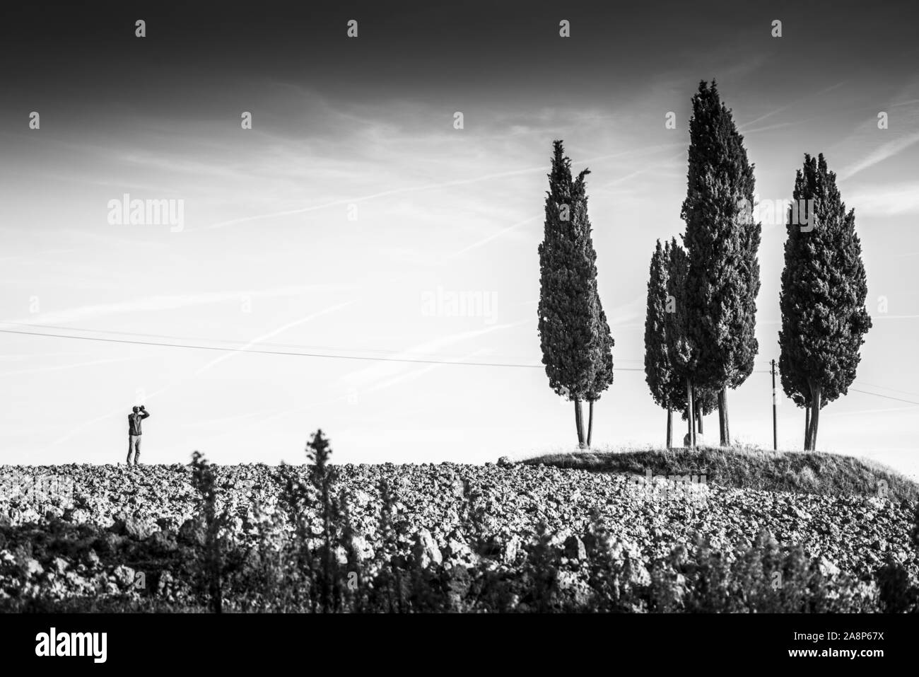 Tuscany mountain Black and White Stock Photos & Images - Alamy