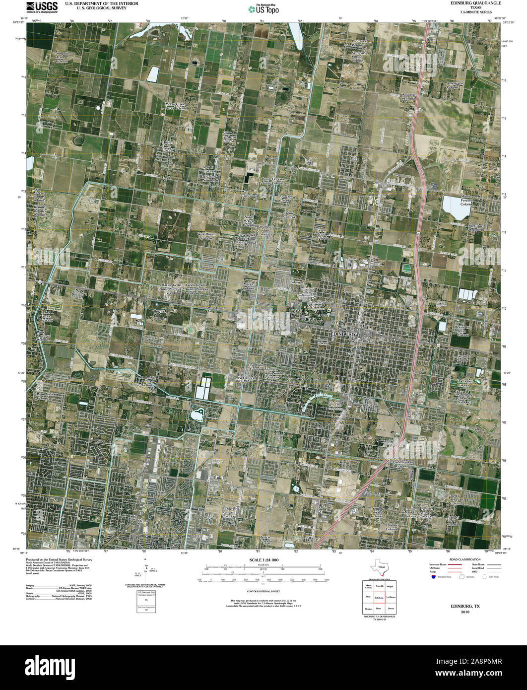 Map of edinburg texas hi res stock - Usgs Topo Map Texas Tx Edinburg 20100525 Tm Restoration 2A8P6MR