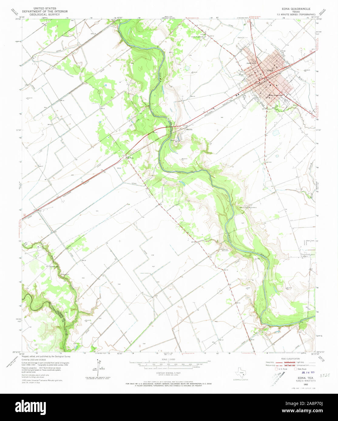 Edna texas map hi-res stock photography and images - Alamy
