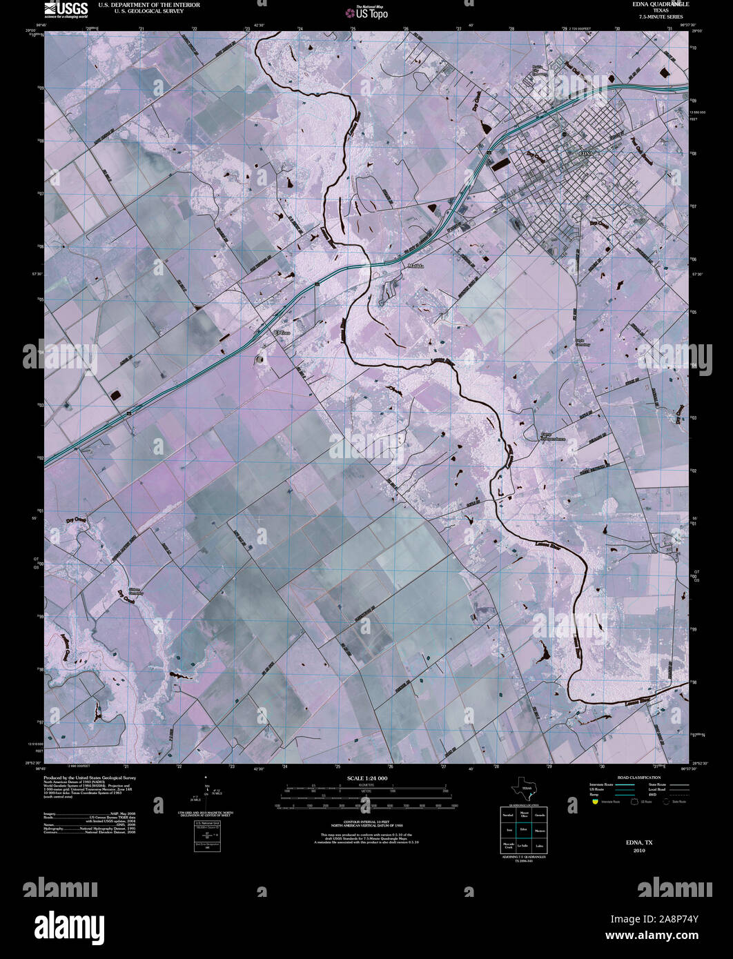 Edna texas map hi-res stock photography and images - Alamy