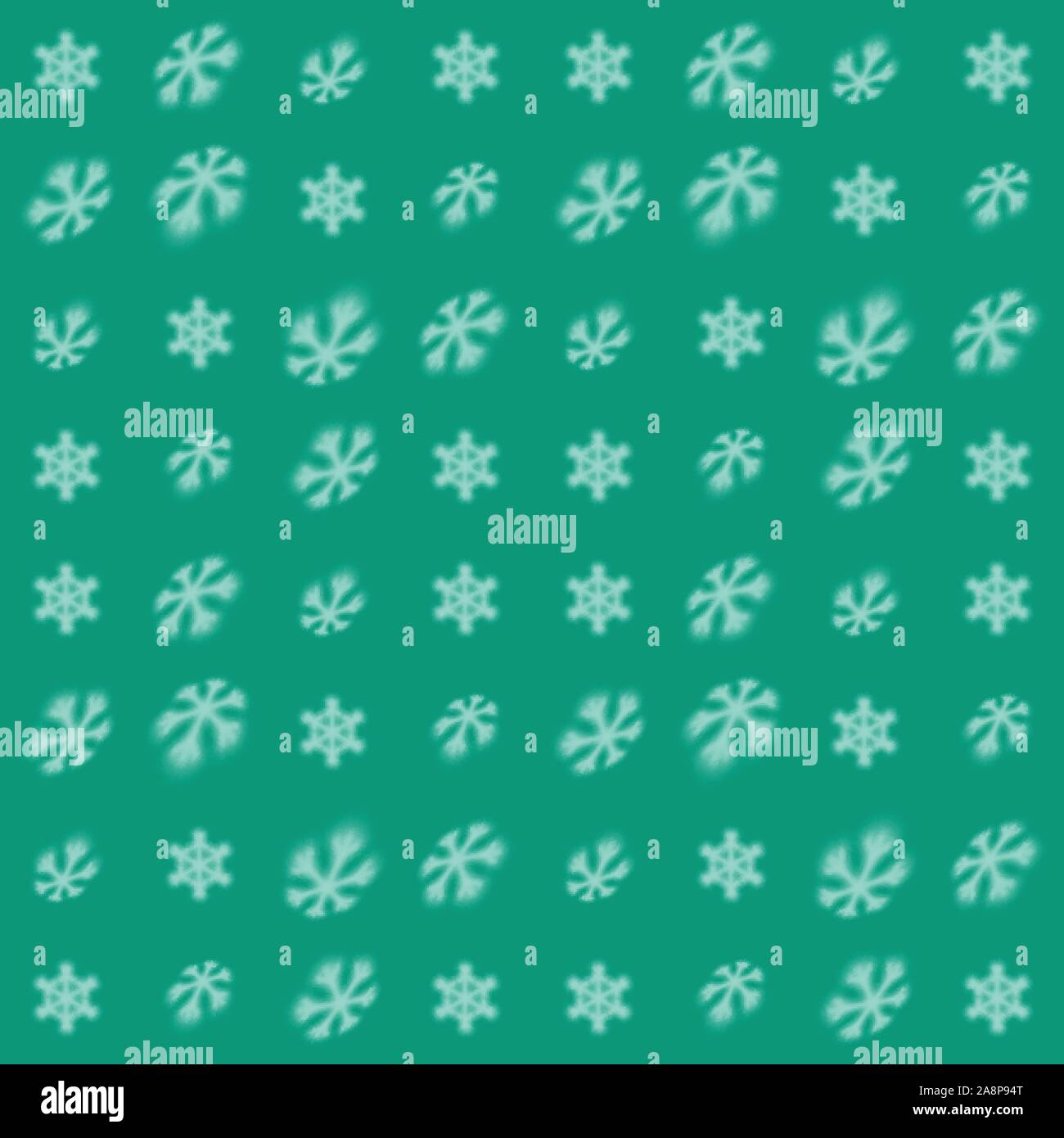 Christmas seamless snowflake pattern with blurred falling snow stars ...