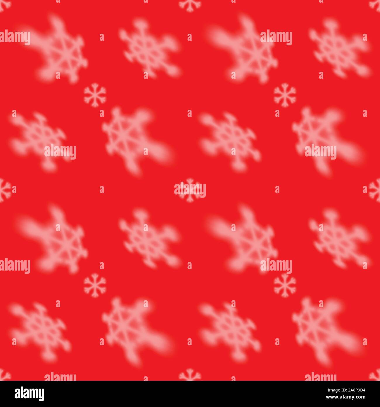 Christmas seamless snowflake pattern with blurred falling snow stars ...