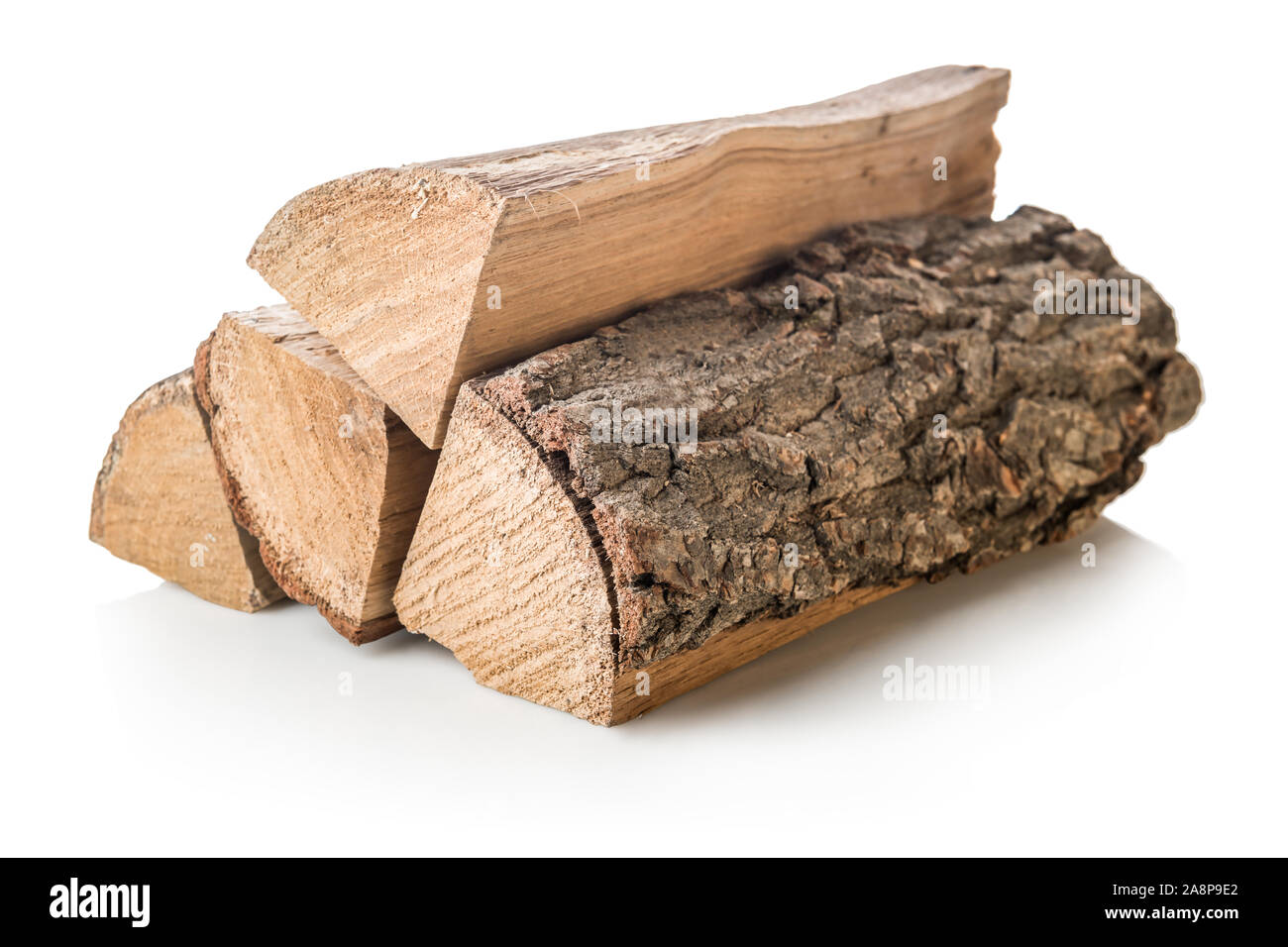 Stack of firewoods isolated on a white background Stock Photo - Alamy