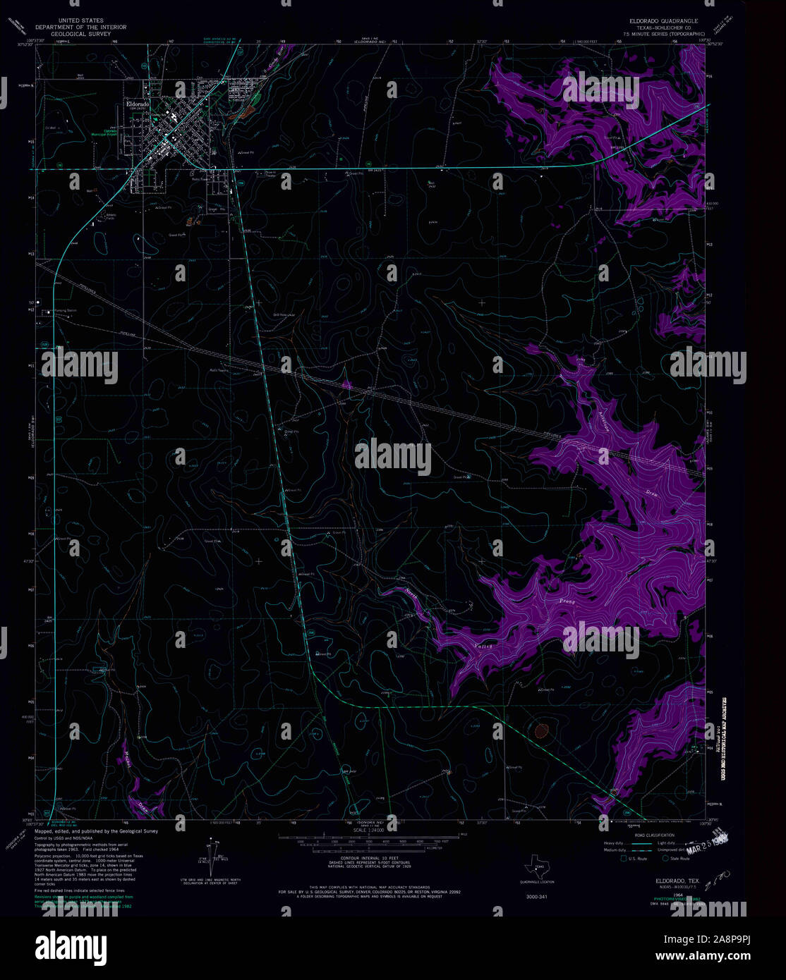Map of eldorado texas hires stock photography and images Alamy
