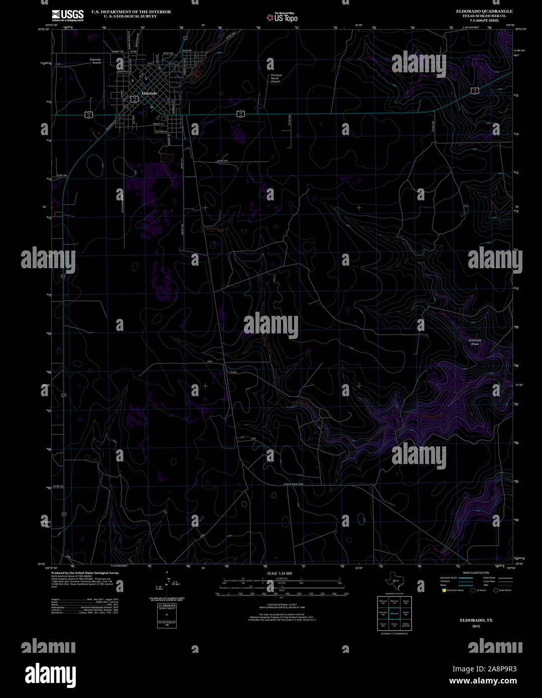 Eldorado texas map hires stock photography and images Alamy