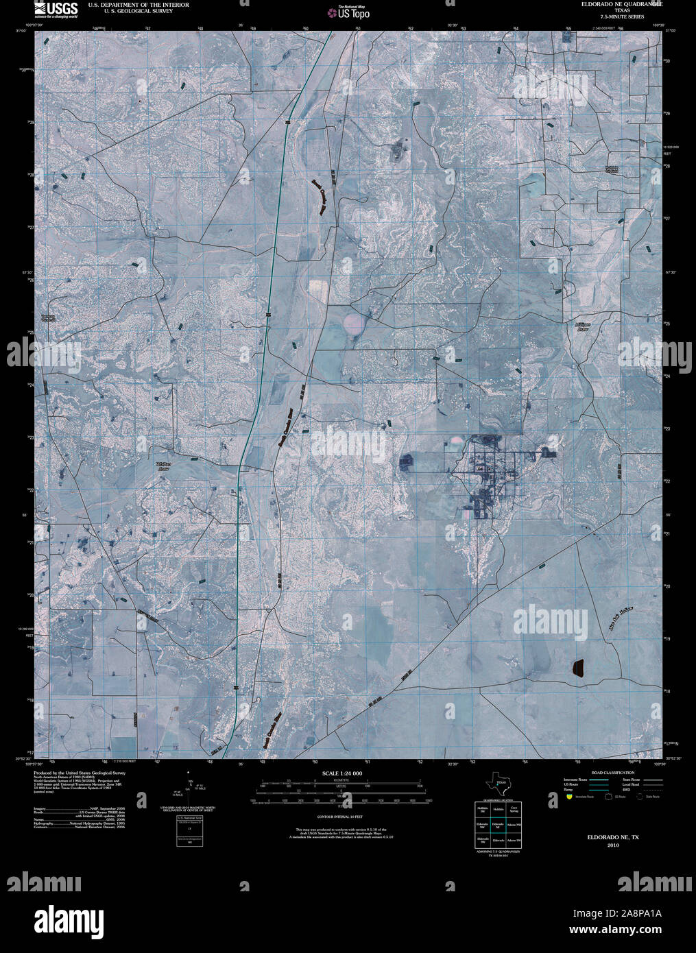 Map of eldorado texas hires stock photography and images Alamy