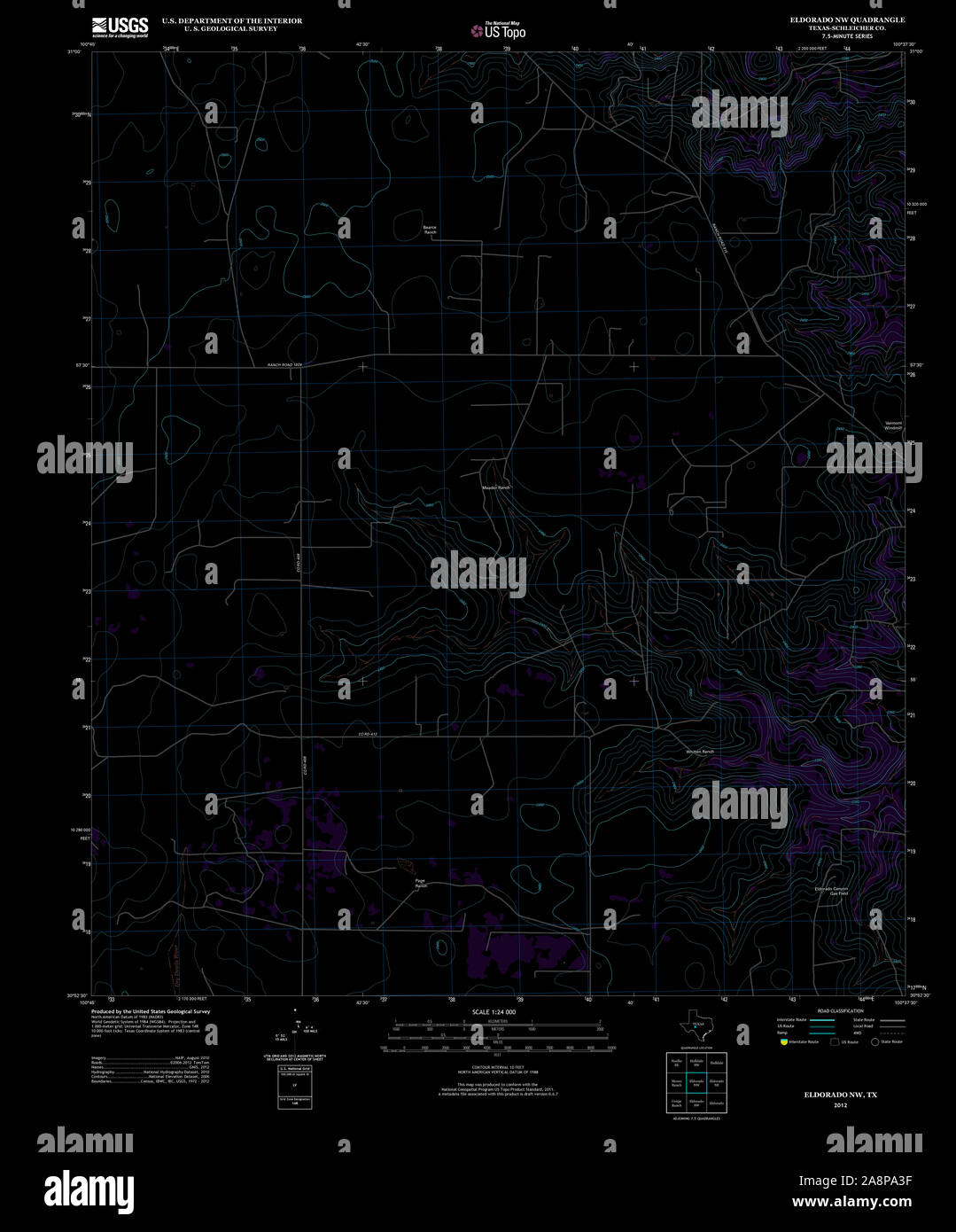 Map of eldorado texas hires stock photography and images Alamy