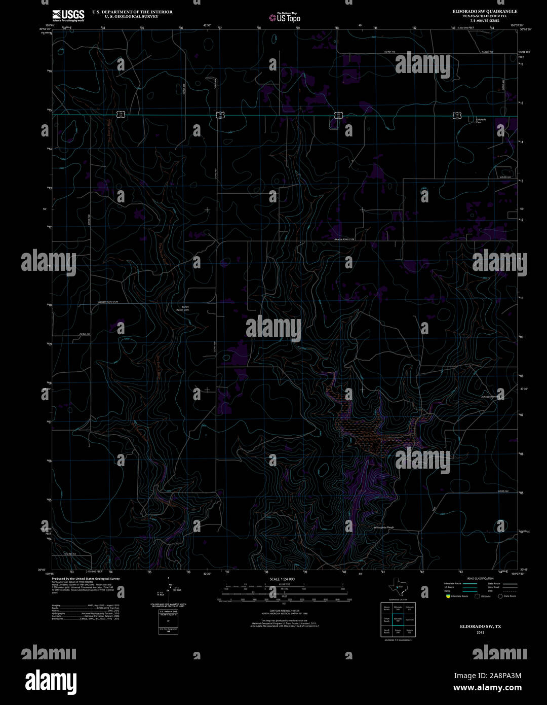 Map of eldorado texas hires stock photography and images Alamy