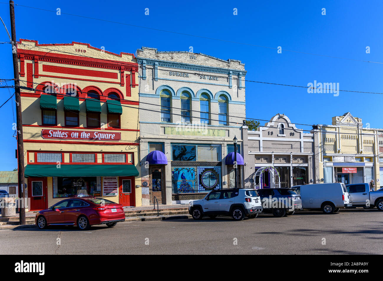 Wharton Texas - November 9, 2019: Historic Wharton City is located in Wharton County in Southeastern Texas, United States Stock Photo