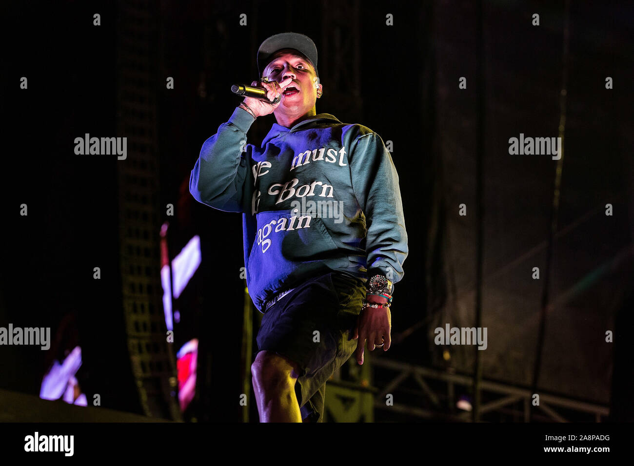 Texas, USA. 09th Nov, 2019.  Pharrell Williams performs during the second annual Astroworld Festival at NRG Park on November 9, 2019 in Houston, Texas. Credit: MediaPunch Inc/Alamy Live News Stock Photo