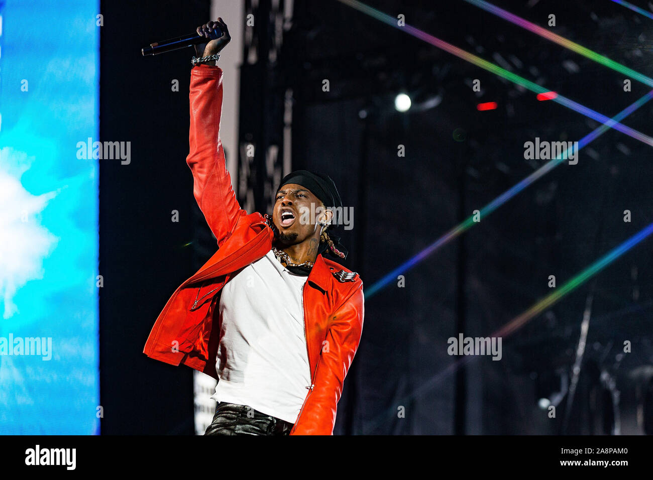 Texas, USA. 09th Nov, 2019.  Playboi Carti performs during the second annual Astroworld Festival at NRG Park on November 9, 2019 in Houston, Texas. Credit: MediaPunch Inc/Alamy Live News Stock Photo