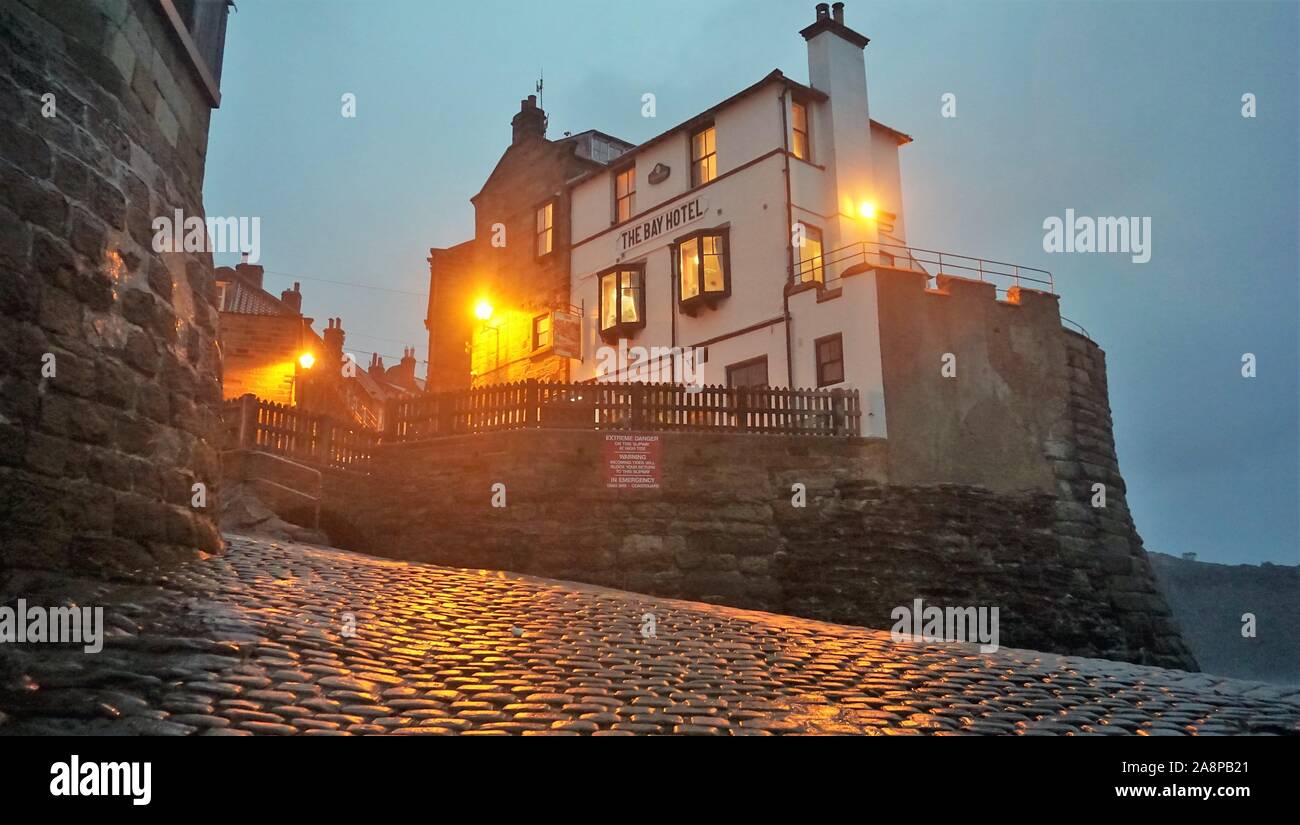 The Bay Hotel, Robin Hood's Bay, North Yorkshire, UK Stock Photo Alamy
