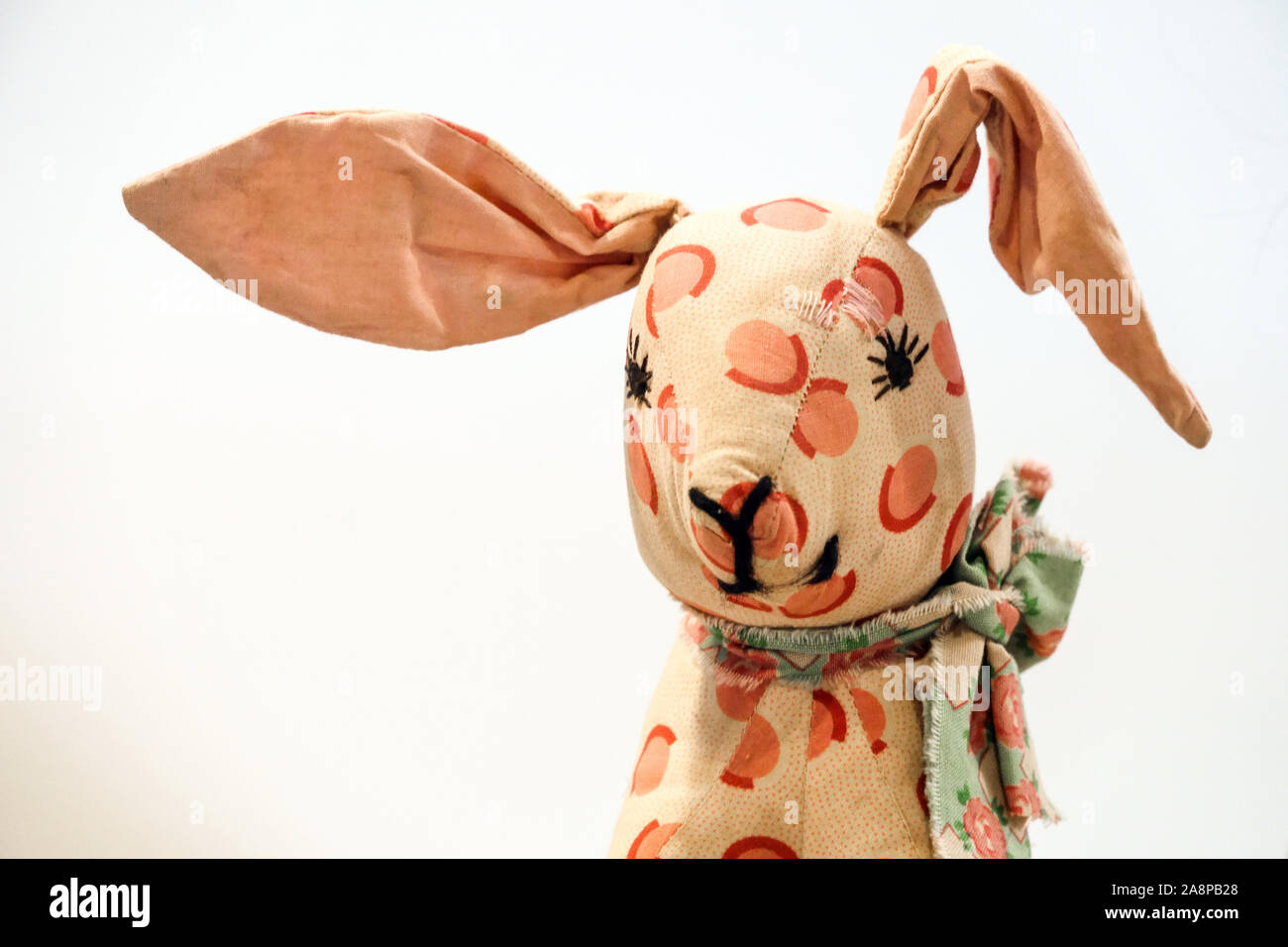 Rabbit toy, art bunny Stock Photo