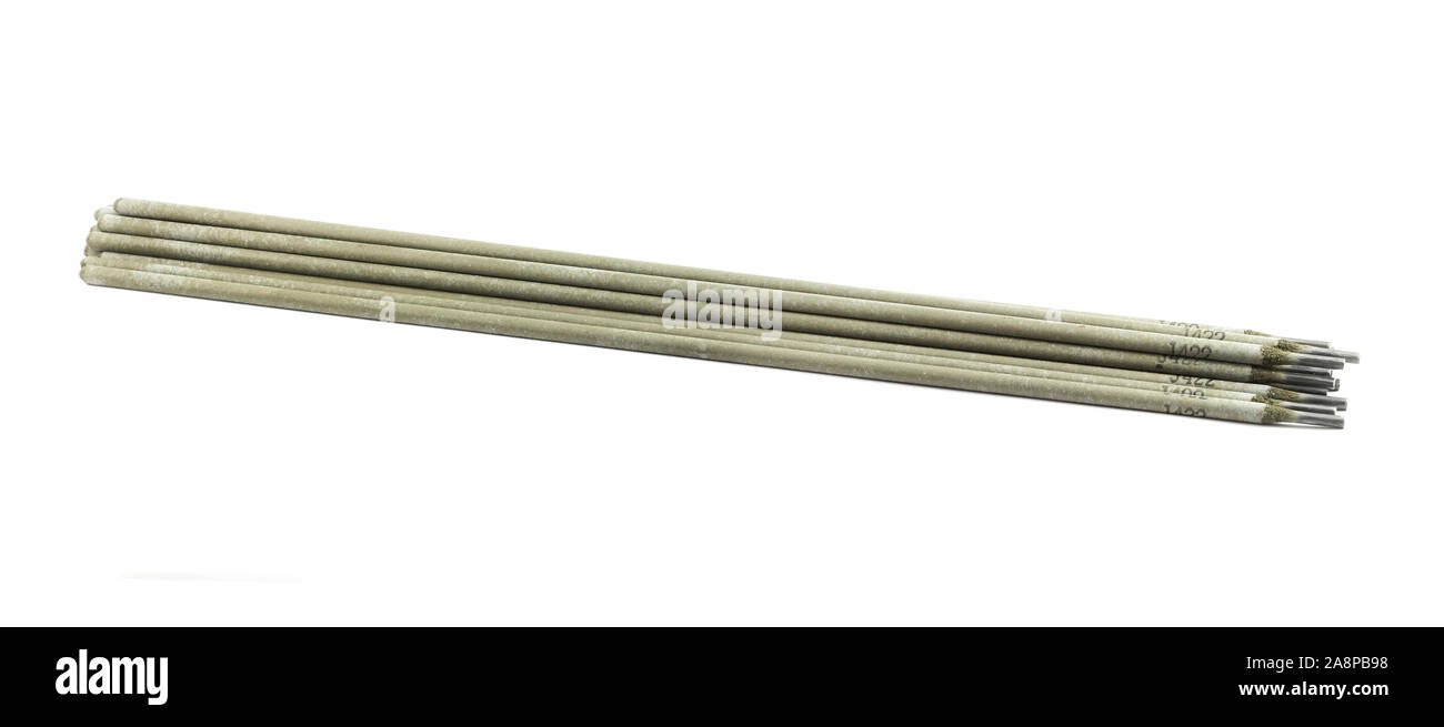 Welding electrodes for arc welding isolated on white Stock Photo Alamy