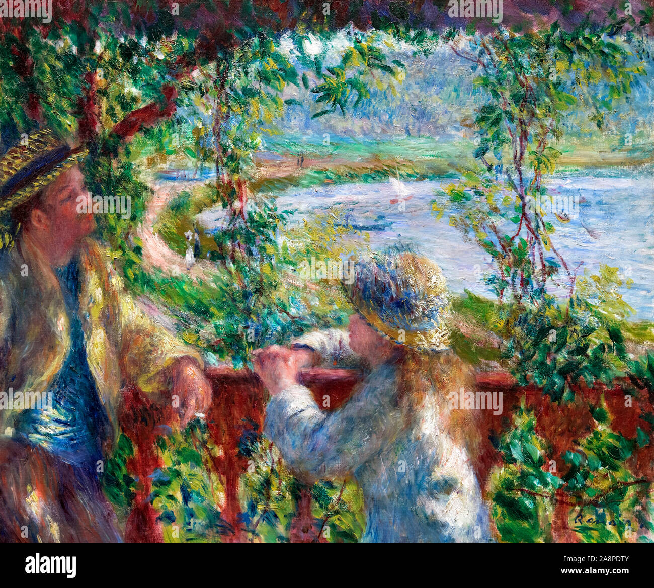 Near the Lake by Pierre Auguste Renoir (1841-1919), oil on canvas, 1879/80 Stock Photo