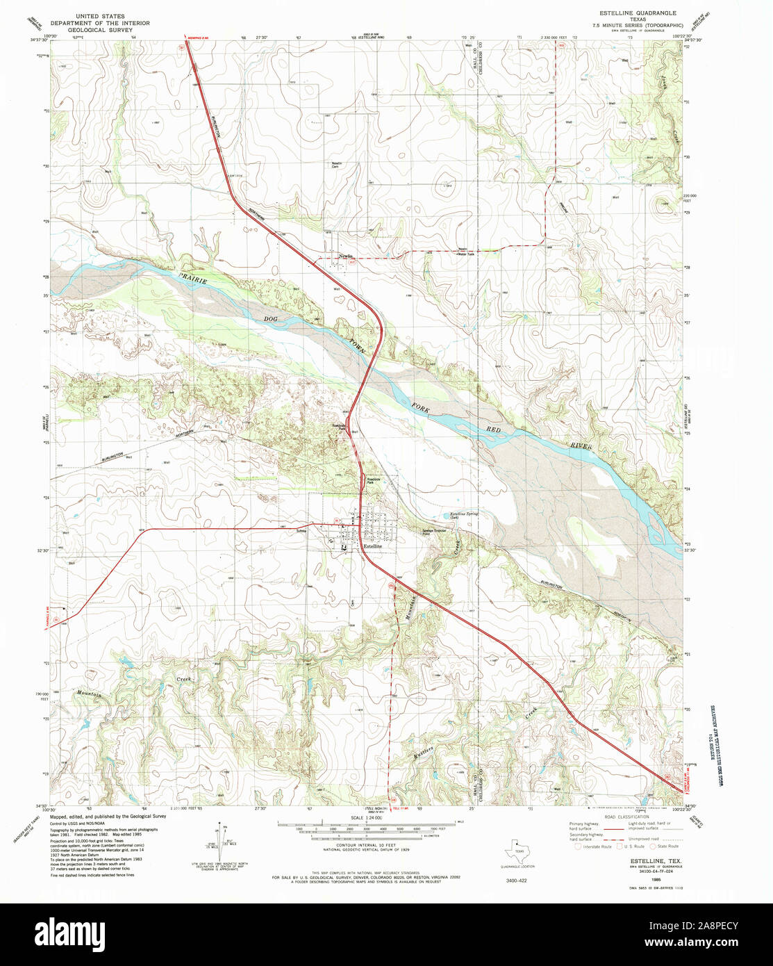 Map of estelline hires stock photography and images Alamy