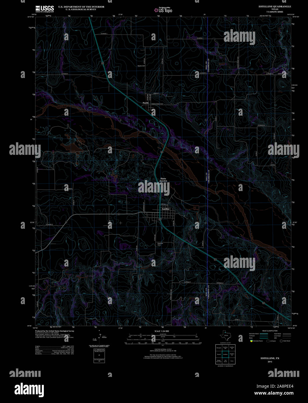 Map of estelline hires stock photography and images Alamy
