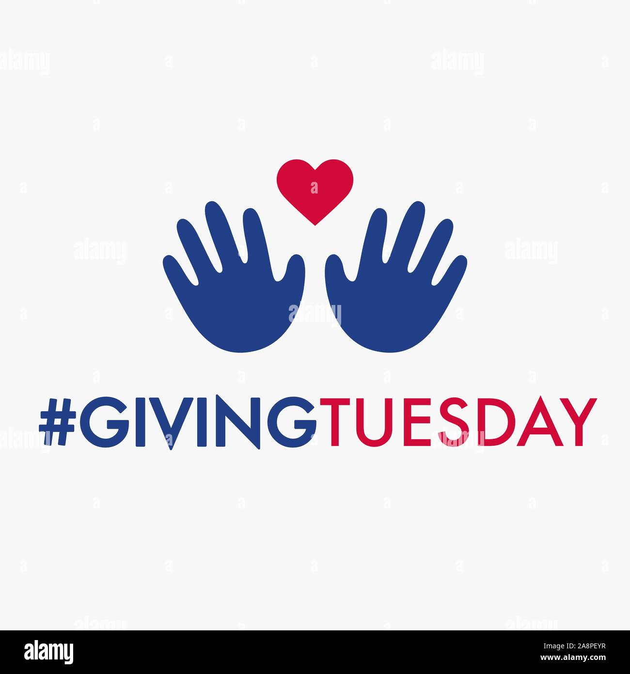 Giving Tuesday, global day of charitable giving. Helping hand with