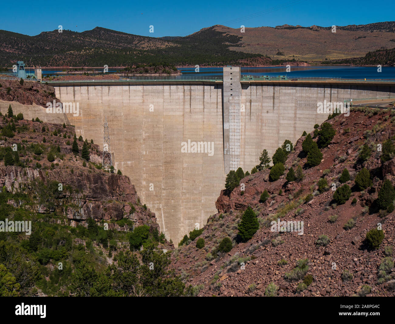 Flaming Dam, Flaming National Recreation Area, Utah Stock