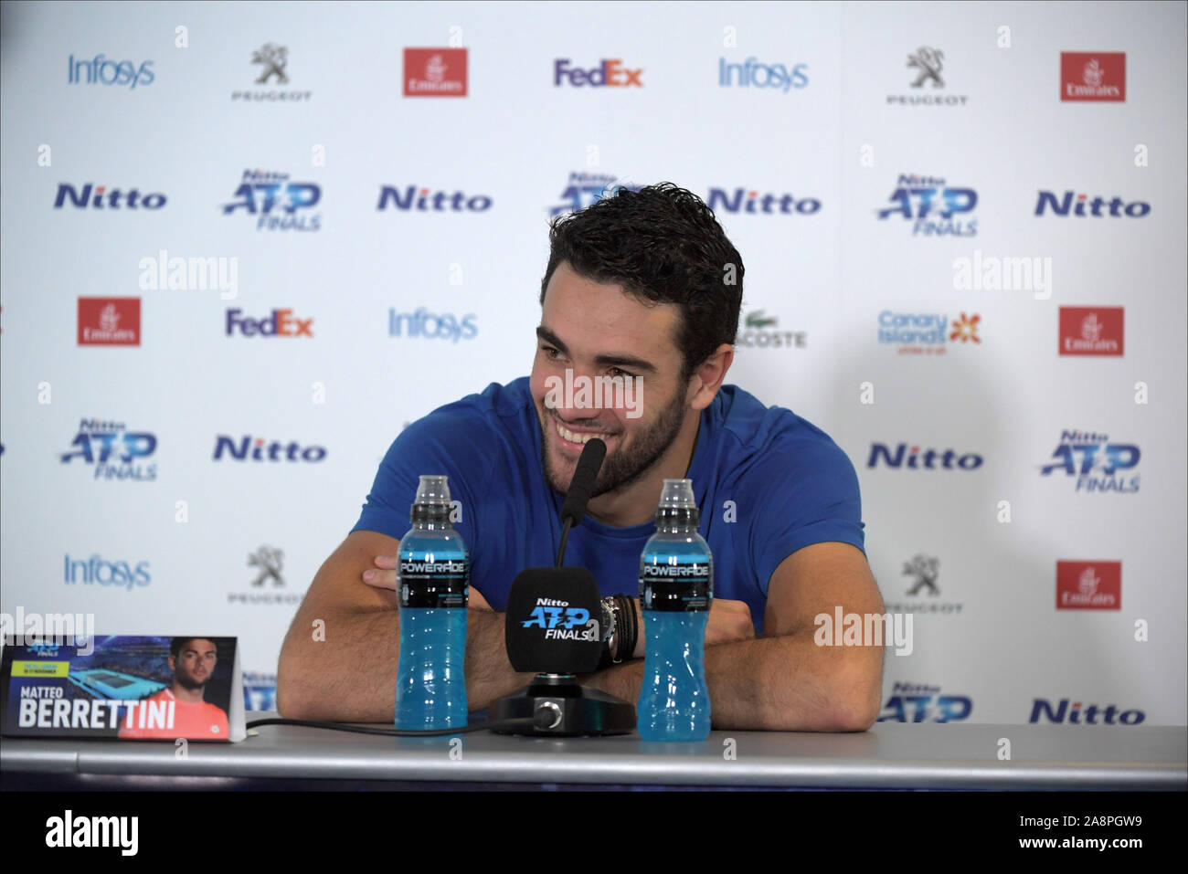 London, Italy. 10th Nov, 2019. berettini during Nitto ATP Finals - Tennis Internationals - Credit: LPS/Roberto Zanettin/Alamy Live News Stock Photo