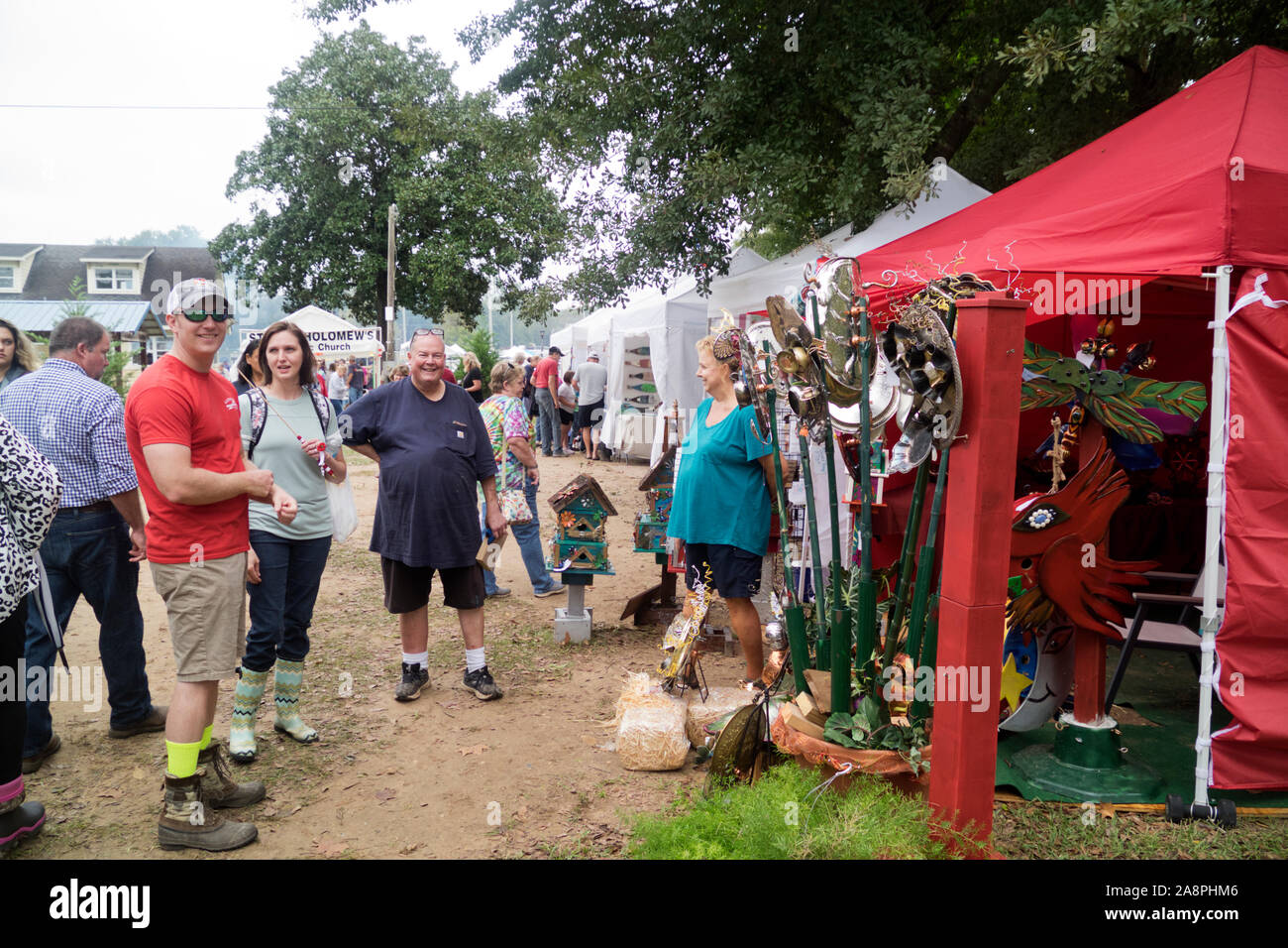 Scene from the German Sausage Festival at Elberta, Alabama, USA Stock