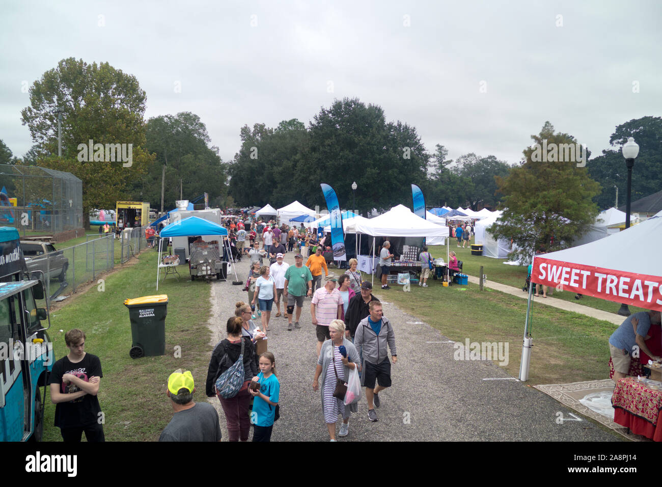 Scene from the German Sausage Festival at Elberta, Alabama, USA Stock