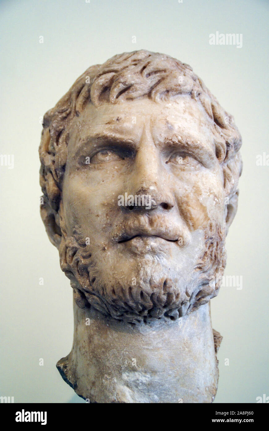 Bust or head of a male statue - National Archaeological Museu, Athens ...