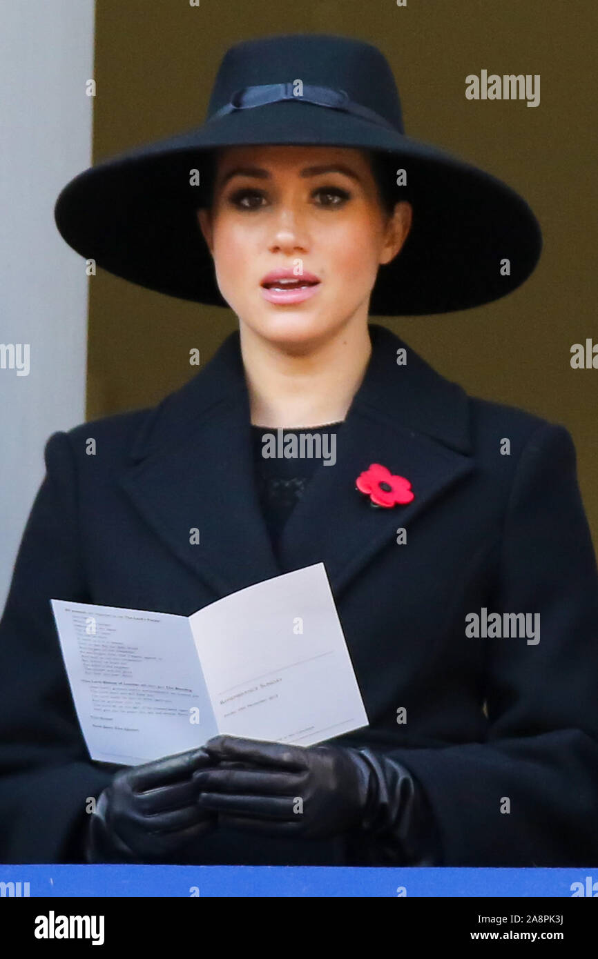 Meghan, Duchess of Sussex attends the annual Remembrance Sunday