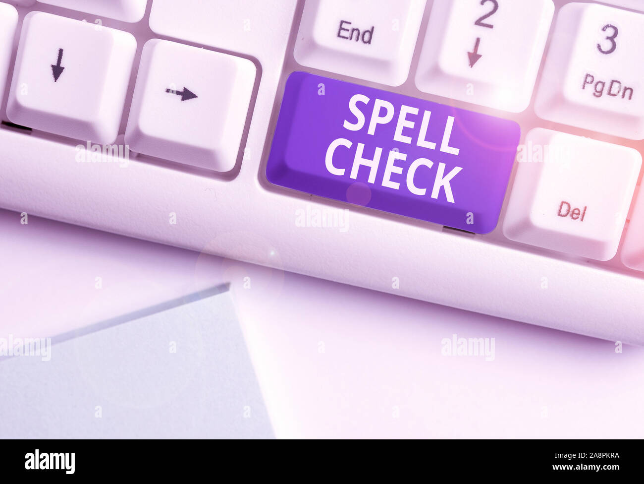 Conceptual hand writing showing Spell Check. Concept meaning to use a