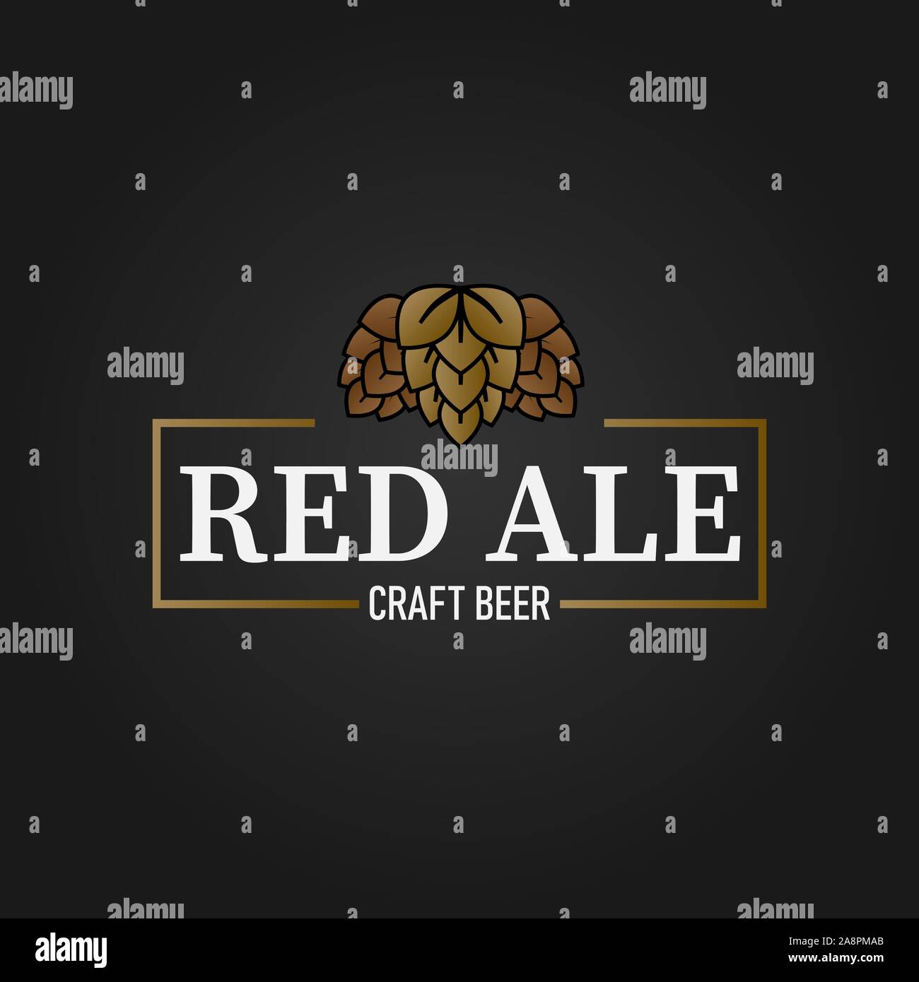 RED ALE craft beer brewing company vector logo design template concept