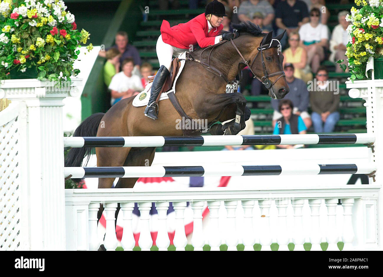 The National, Spruce Meadows June 2002, Jill Henselwood (CAN) riding ...