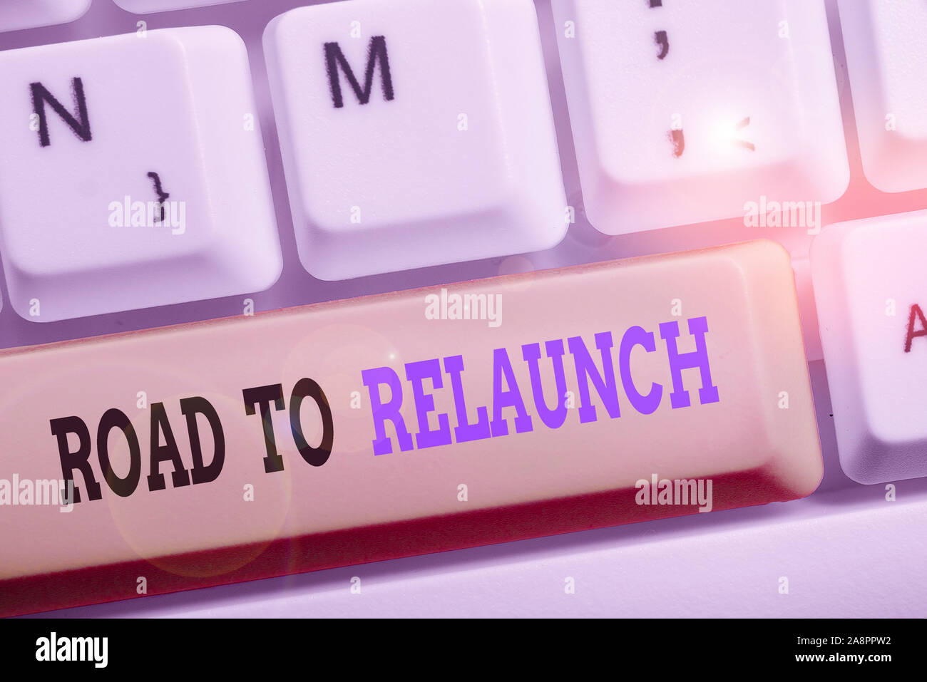 Text sign showing Road To Relaunch. Business photo text In the way to ...