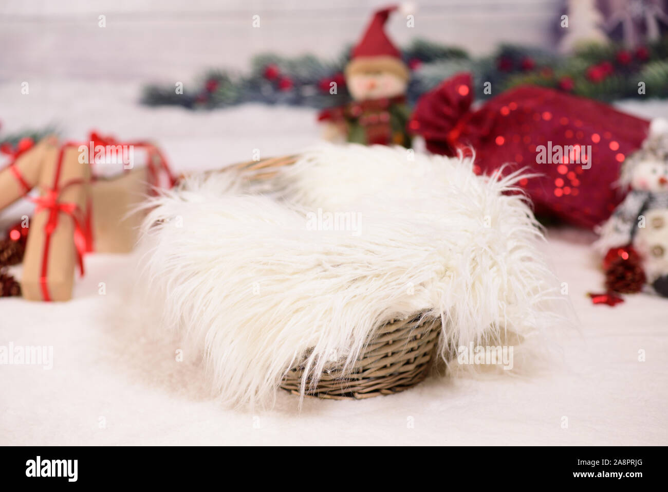 Christmas background with Christmas ornaments. Christmas concept Stock