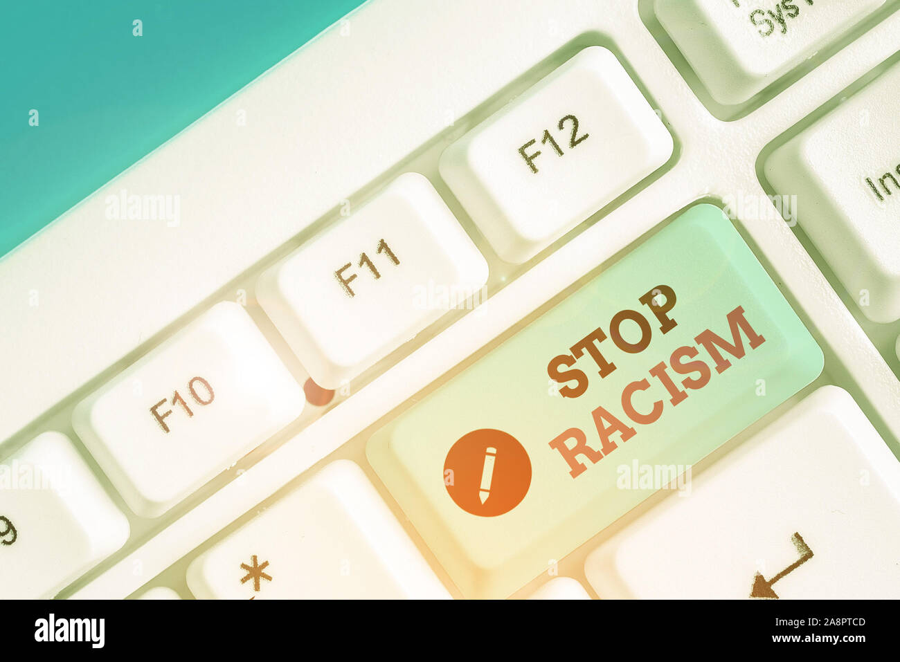 End Racsism Writing Conceptual hand writing showing Stop Racism. Concept meaning end the ...