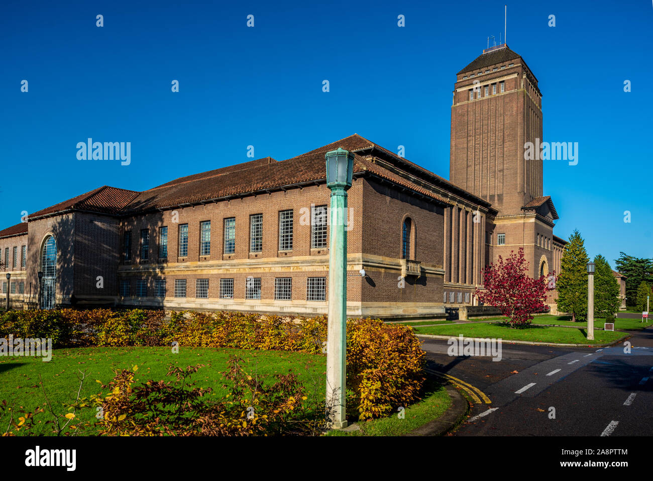 The University of Cambridge Library building, designed by Sir Giles Gilbert Scott, and opened in 1934 Stock Photo