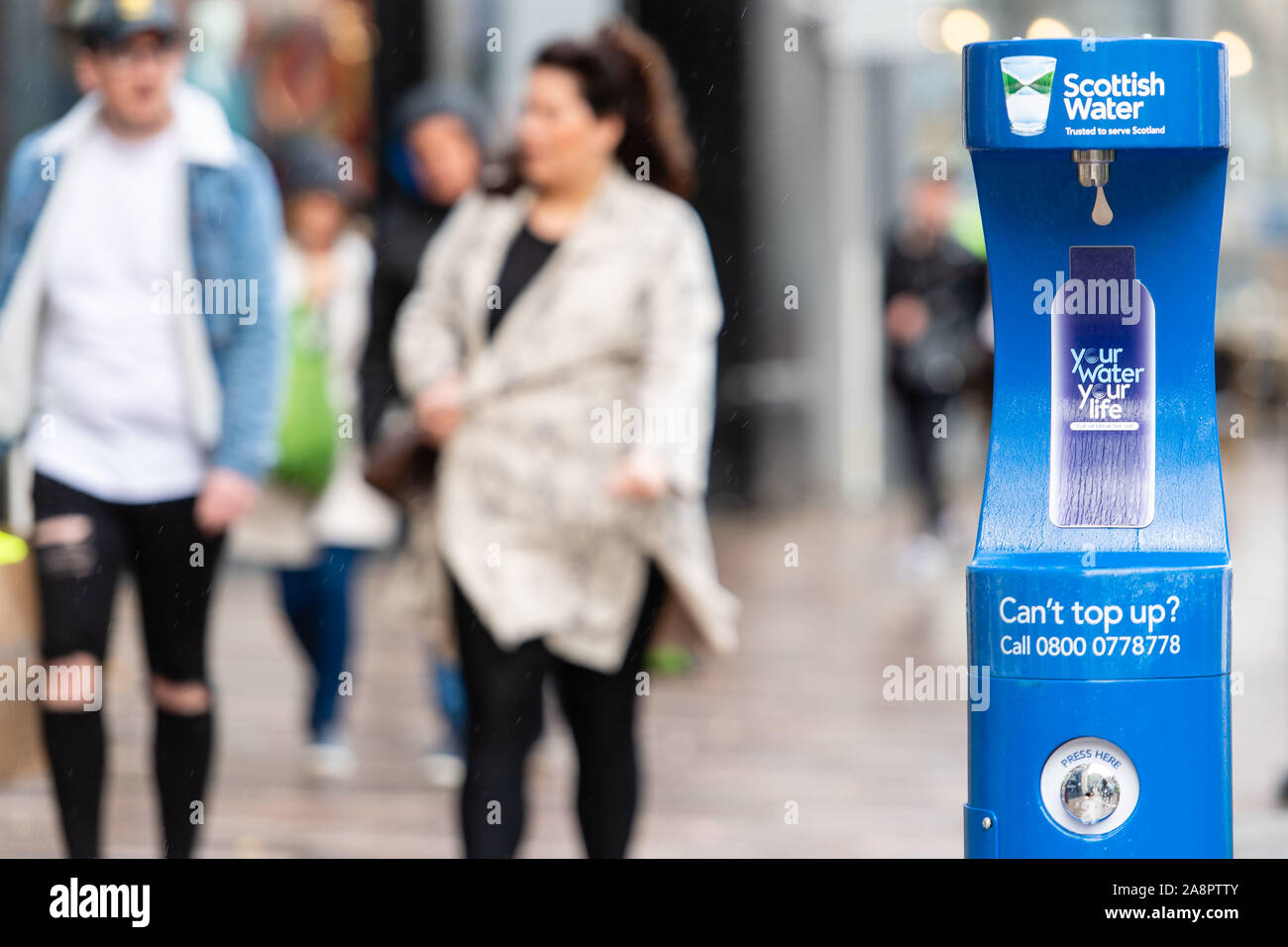 Pictured Scottish Water's newest Top up Tap installed in Stirling