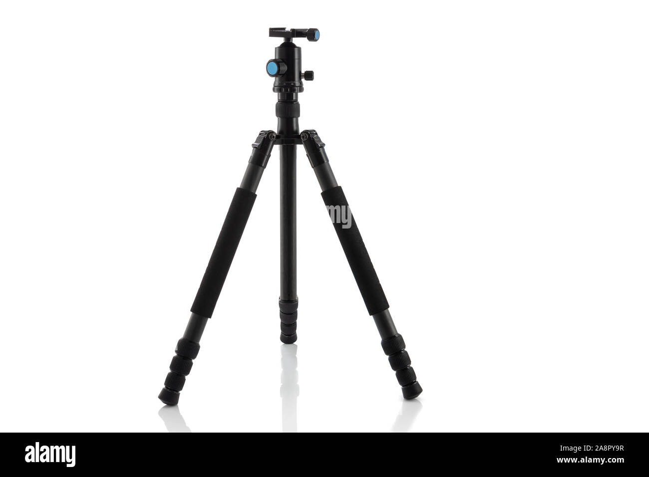 Camera Tripod Ball Head isolated on white background Stock Photo
