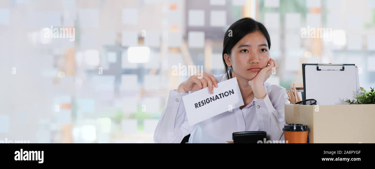 business Change of job, unemployment, resigned concept. Stock Photo