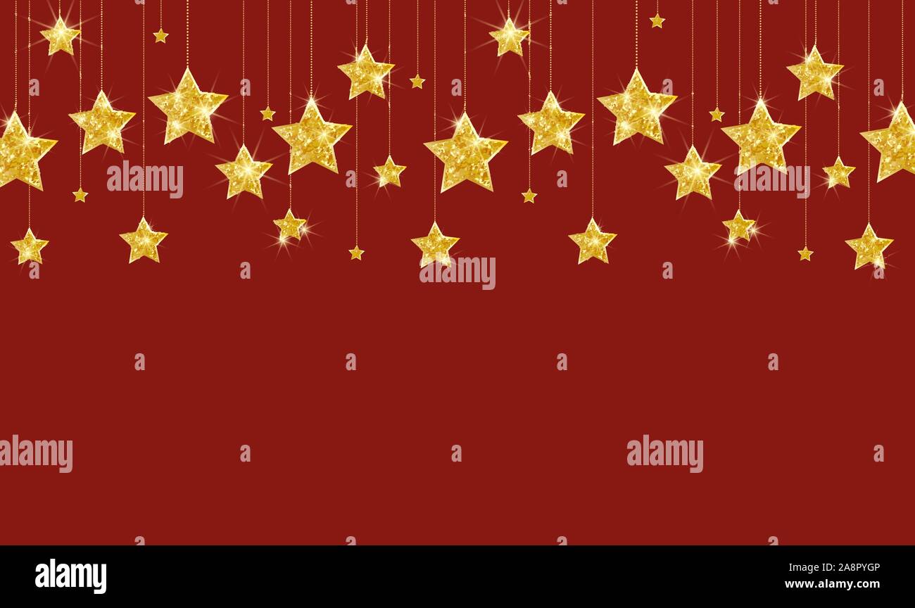 Christmas golden stars Stock Vector Image & Art - Alamy