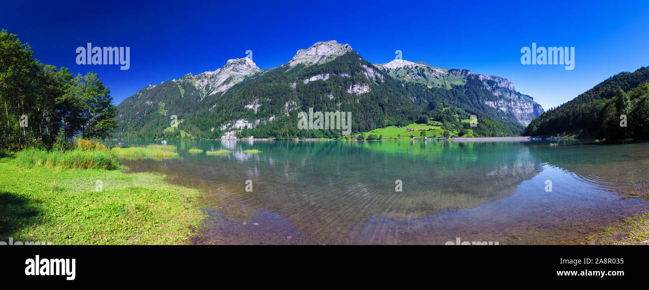 Klontalersee (Lake Klontal) in Swiss Alps, Glarus, Switzerland, Europe ...