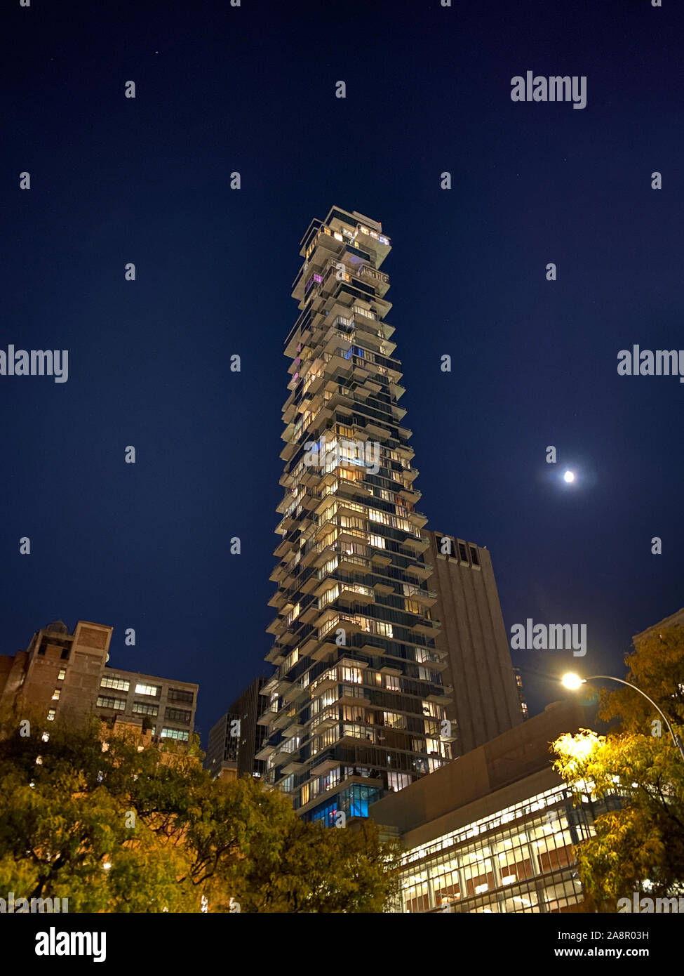56 Leonard St Building, designed by Herzog & de Meuron, Tribeca Manhattan Stock Photo