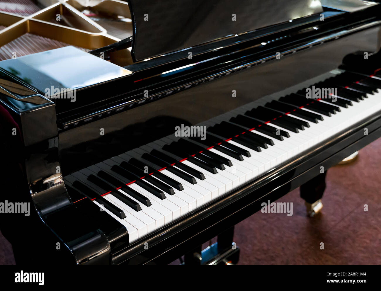 Close-up view of royal grand piano keys Stock Photo - Alamy