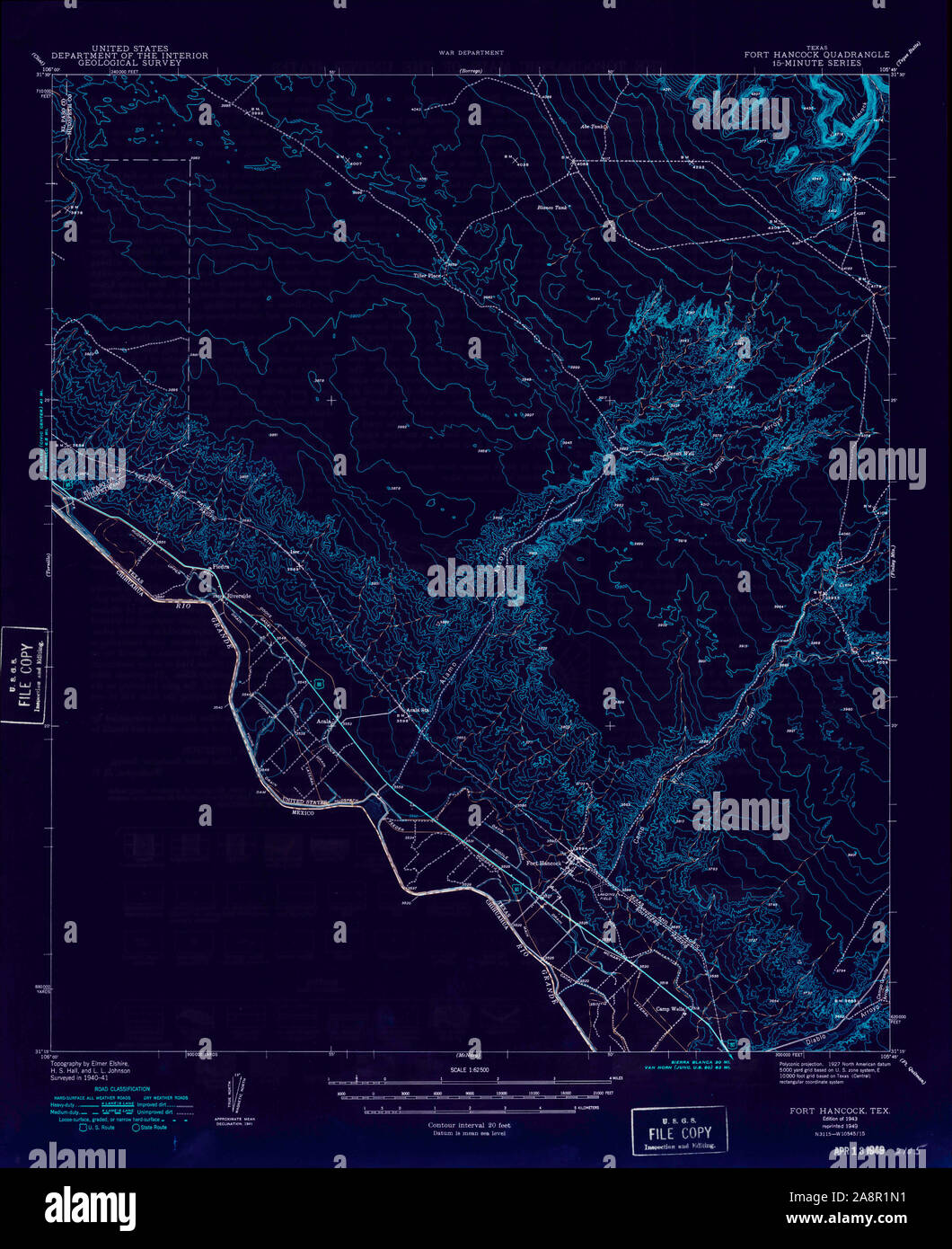 Map of fort hancock hires stock photography and images Alamy