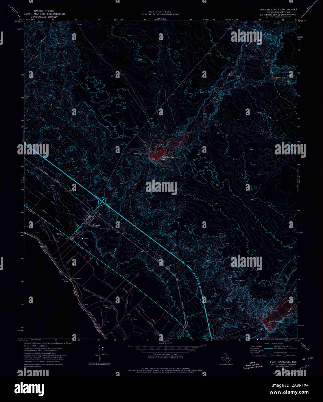 Map of fort hancock hires stock photography and images Alamy