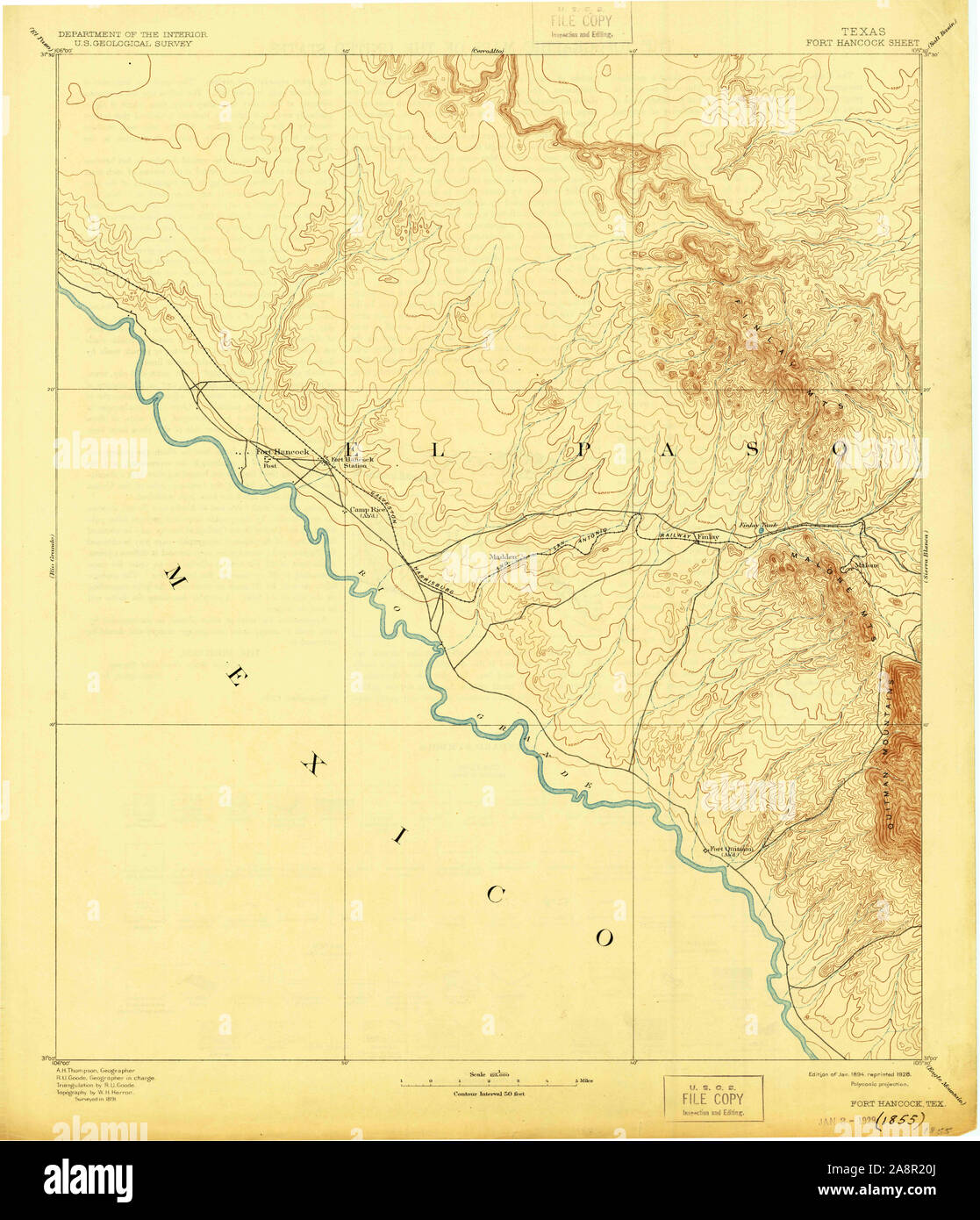 Map of fort hancock texas hires stock photography and images Alamy